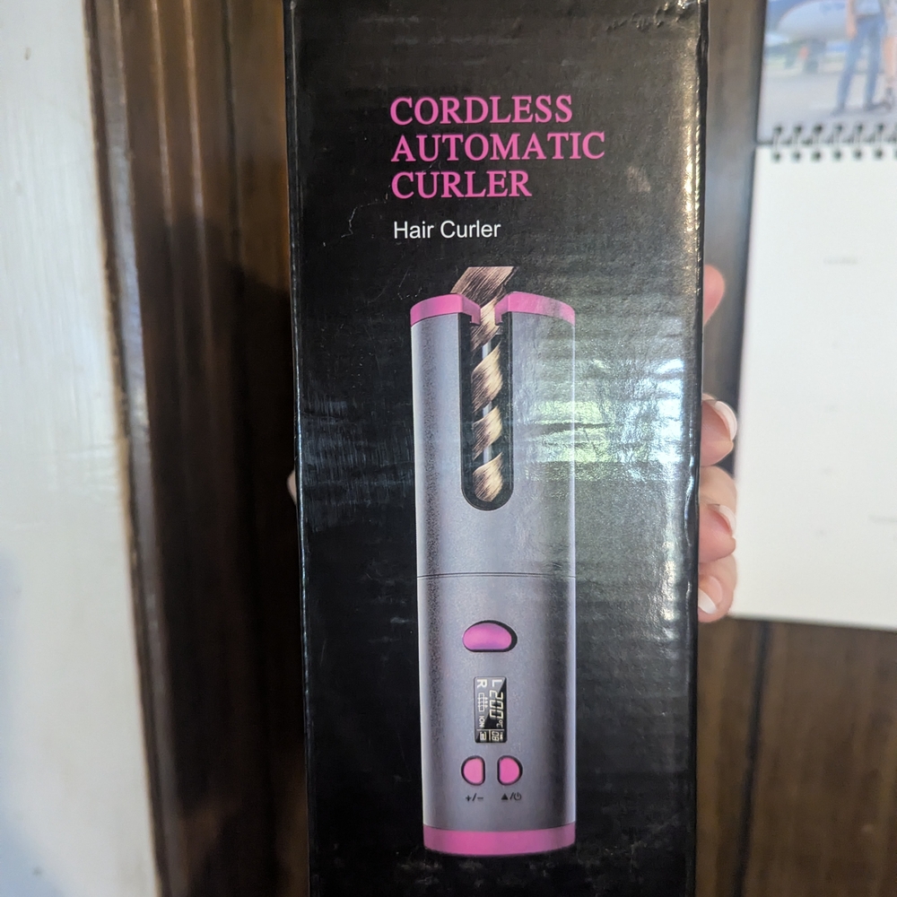 Cordless Automatic Hair Curler - Pink
